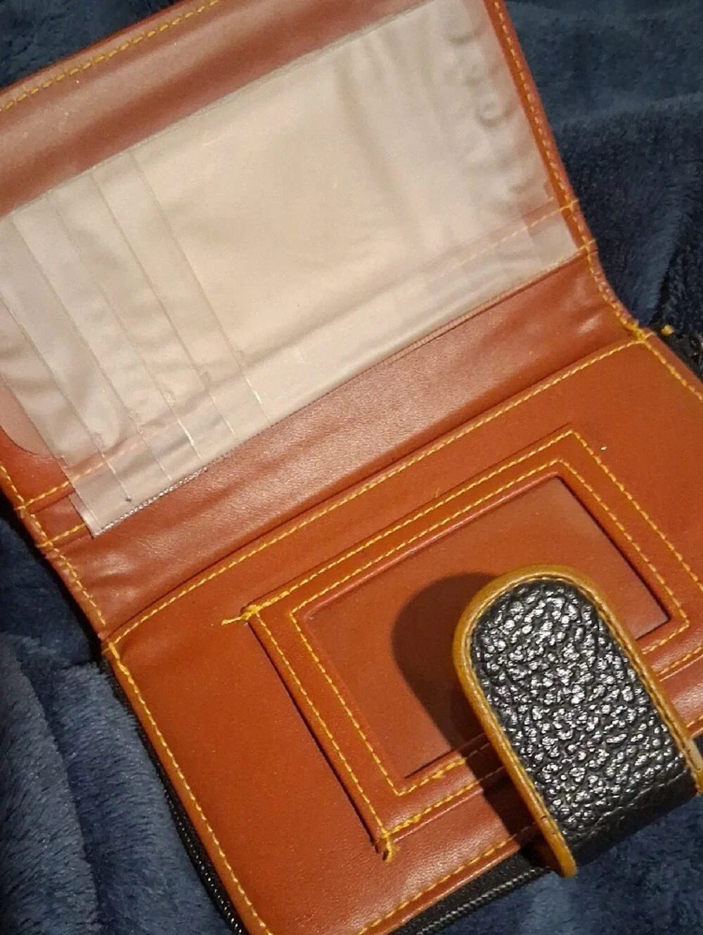 Dooney & Bourke Brown and Tan Leather Men's Wallet with Logo Patch